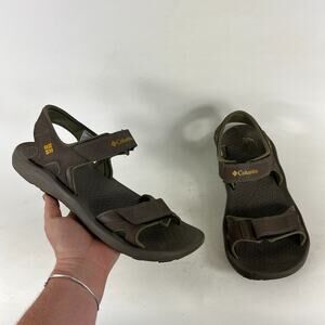 Columbia Riptide II Hiking Sandals Men's 9 Brown Low Adjustable Strap YM5363-255